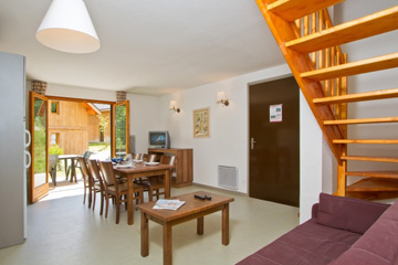 Residence Les Gentianes - Gresse en Vercors - Vacancéole - Duplex cabin for 6 people - Living room